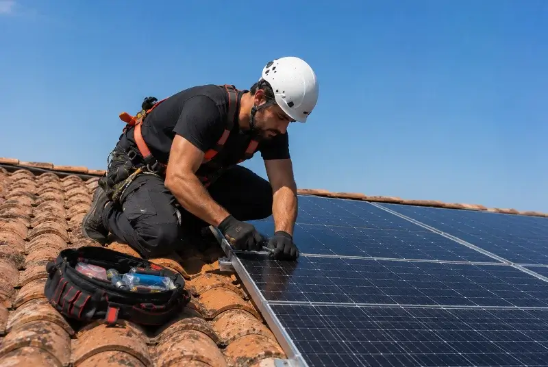 Maintenance et monitoring de panneaux solaires à Saint-Vincent